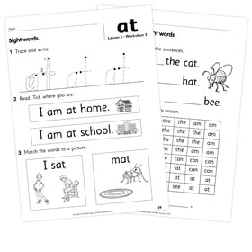 sight word activity worksheets in Reading Eggs