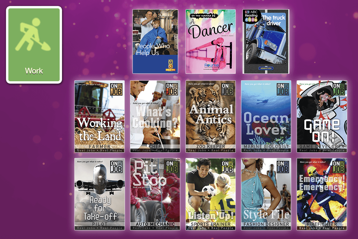 Examples of the children's nonfiction books in the Work category