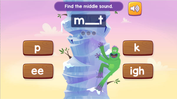 Fast Phonics Mountain Climb activity